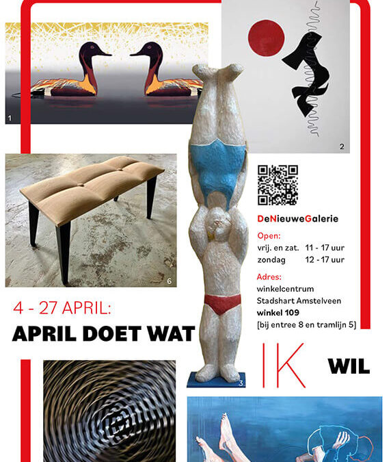 DeNieuweGalerie presenteert  ‘April doet wat ik wil’ van 4 t/m 27 april 2025.