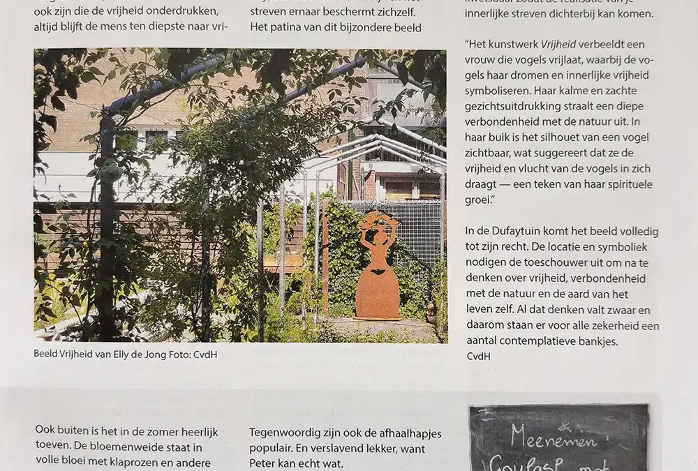Vrijheid van Elly de Jong, prominente plek in de Dufaytuin